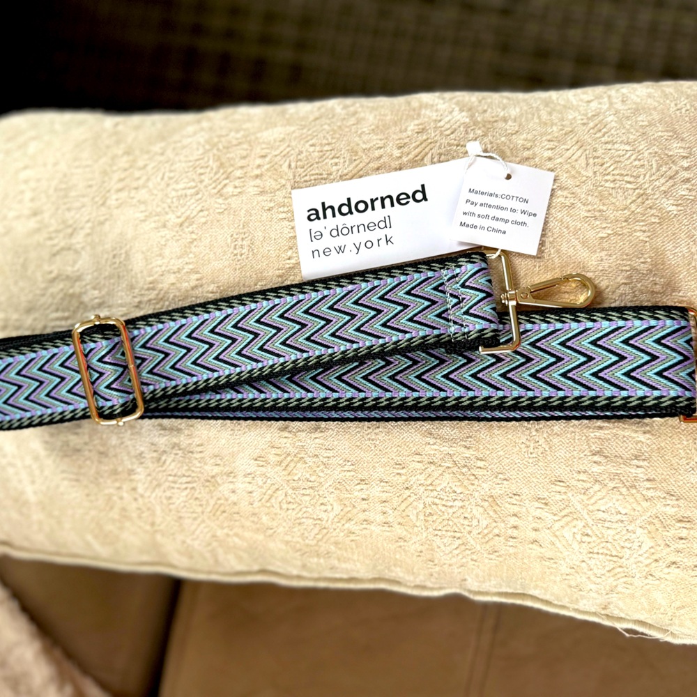 Ahdorned Interchangeable Woven Bag Guitar Strap—New with Tags!